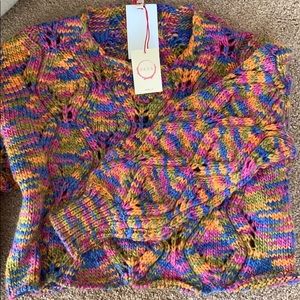 Knit/ cable multicolor sweater from RAGA